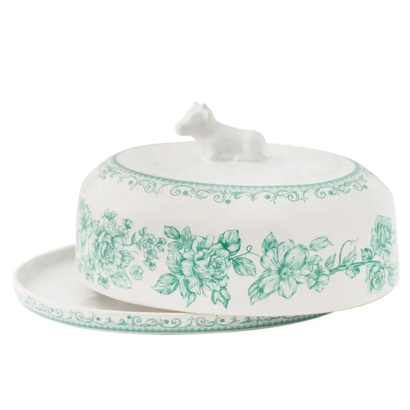 💜 New Pioneer Woman Agatha Green Butter Dish - Picture 6 of 6